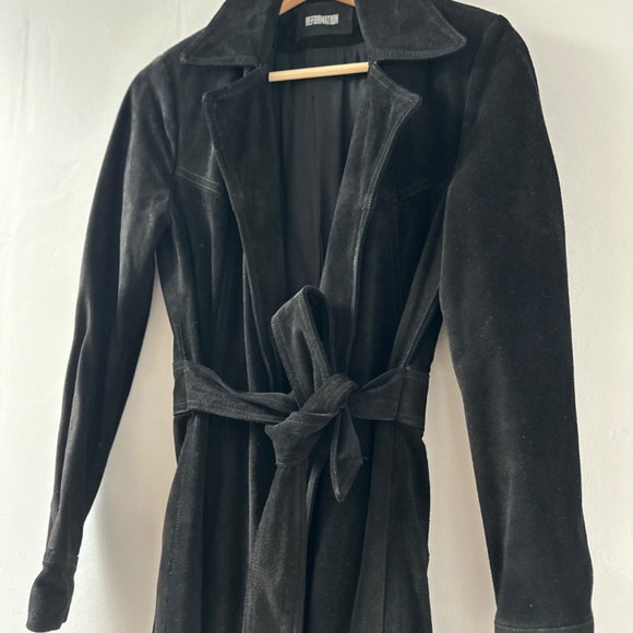 Reformation Suede Trenchcoat - Picture 2 of 3